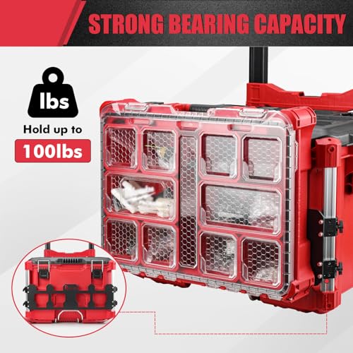 Milwaukee PACKOUT Compatible Mounting Plate Aluminum Tool Box Organizer Bracket