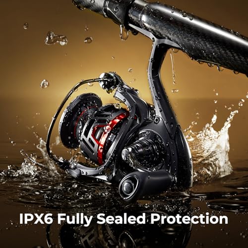 Piscifun Carbon X III Spinning Reel - IPX6 Waterproof, 2000 Size, Red