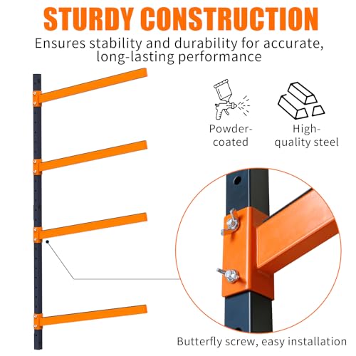 4 Levels Wall Mount Kayak Storage Rack - Heavy Duty Adjustable Indoor Outdoor Garage