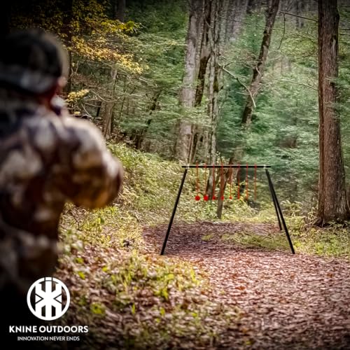 KNINE OUTDOORS AR500 Steel Spinning Shooting Target with Stand - .22 Rimfire Compatible