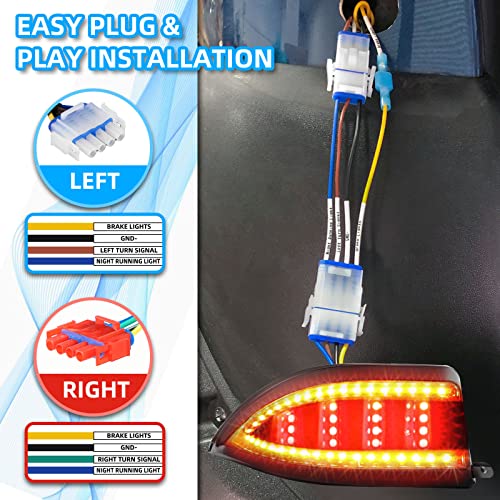 NOKINS LED Tail Lights for Club Car Golf Carts Precedent & Tempo, Brake & Signal