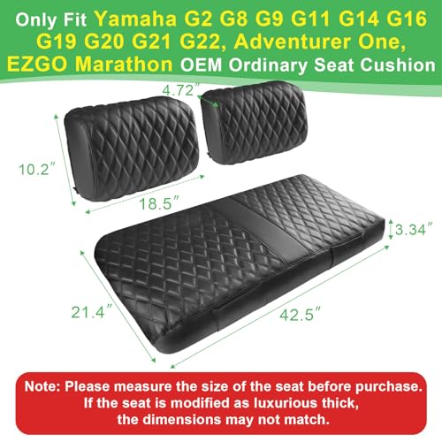 Golf Cart Seat Cover for Yamaha G2-G22 EZGO Marathon & Adventurer One - Front, Variation of THIS listing