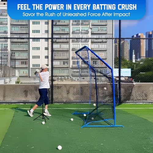 6x6FT Baseball Softball Batting Cage Net with Blocking System - Practice Training