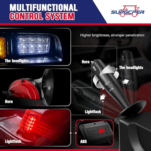 12V Golf Cart LED Light Kit for Club Car DS 1993-Up Street Legal Headlights & Taillights
