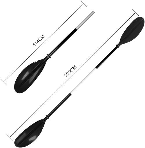 Karltion Kayak Paddle - Adjustable Aluminum Alloy Shaft with Glass Fiber Blade | Lightweight & Portable