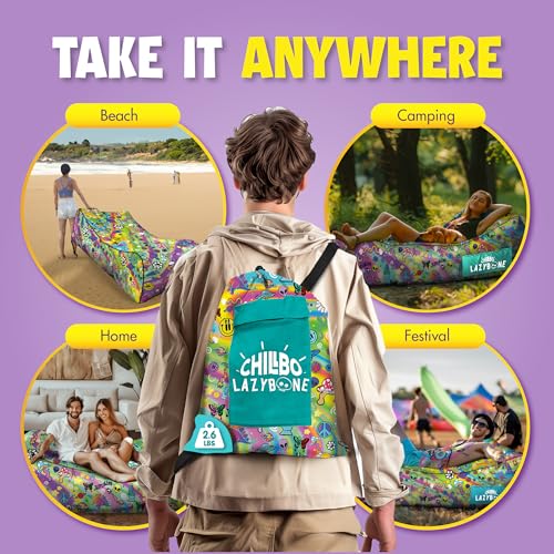 Chillbo Trippydraws Extra Large Inflatable Lounger for Camping & Outdoors