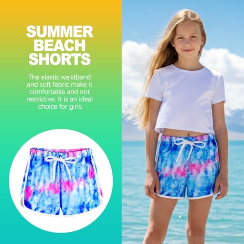 Girls Dolphin Shorts Childrens Athletic Summer Sports Shorts - 3 Pack 12-14 Years