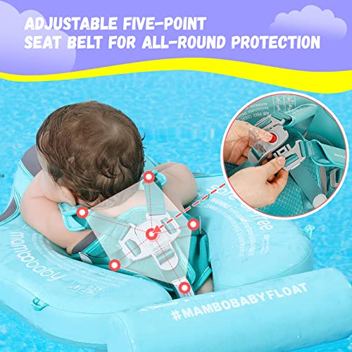 GENTEACO Deluxe Baby Swim Float with Canopy & Tail - Non-Inflatable Toddler Pool Float (Green, 3-24 Months)