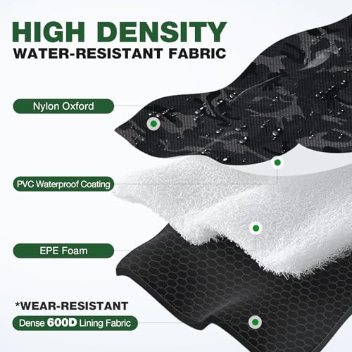 Waterproof Fishing Tackle Bag with 4x 3600 Boxes, Rod Holder & Organizer - Ghosthorn Variation of This Listing
