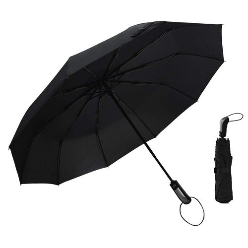 Vedouci USA Large Oversize Golf Umbrella Double Canopy Vented Windproof Stick Umbrella with Teflon Coating, Automatic Umbrellas Anti UV Coating Golf Umbrellas,Black