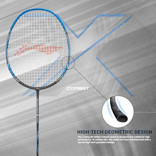 Li-Ning 3D Calibar X Carbon Graphite Badminton Racket, 85g, 30Lbs String Tension, Free Cover