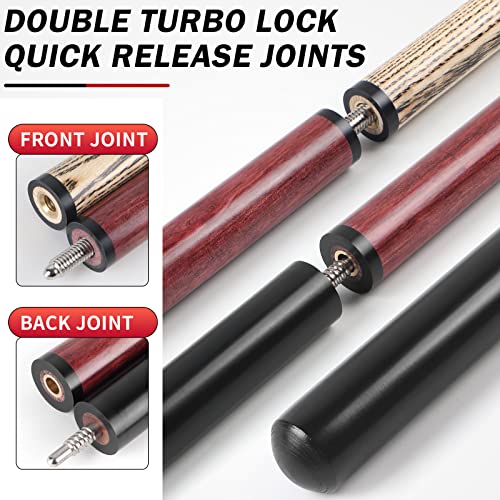 AKLOT 23-25oz Heavy Jump Break Pool Cue Stick with 14mm Bakelite Tip