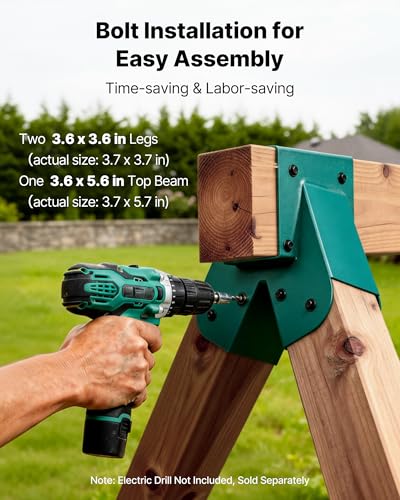 Heavy-Duty Swing Set Brackets with 2 Seats & Hardware for Backyard Playground