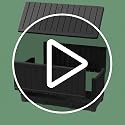 Keter Kentwood 92 Gal Outdoor Storage Box Dark Grey - Weatherproof Garden Bench