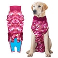 Dog Recovery Suit Pink Camouflage 2XL - Post-Surgery Protective Clothing for Dogs, Neck to Tail 31.5-36.2 Inches