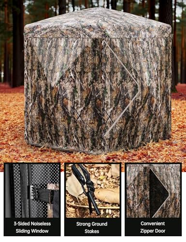 Outmax 270° Waterproof Camouflage Hunting Blind for Deer & Wildlife