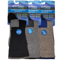 Dr. Motion Compression Crew Socks for Men – 3 Pairs, Assorted 10-13, Enhanced Cushion & Breathable Arch Support