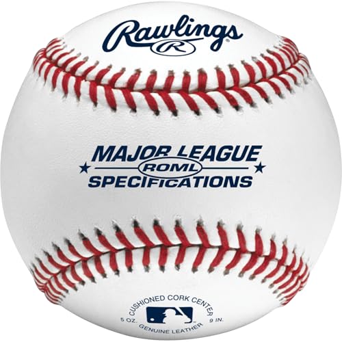 Major League Baseballs - Flat Seam, Full Grain Leather Cover, 12 Count