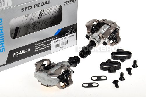 Shimano PD-M540 SPD Off-Road Cycling Pedals Silver - Lightweight, Mud Shedding