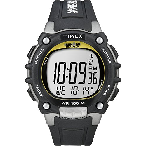 Timex Men's Ironman Triathlon Classic 100 Watch - Black/Yellow 44mm