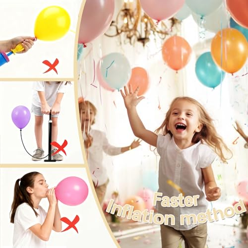 White 4-in-1 Electric Balloon Pump for All Balloons & Inflatables - Portable High Power