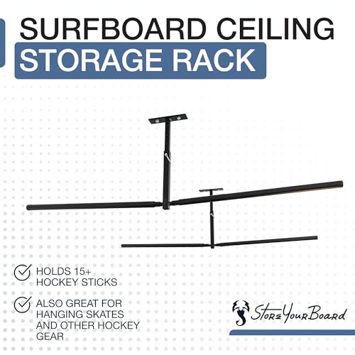 Double StoreYourBoard Paddle & Surfboard Garage Storage Rack - Adjustable Ceiling Mount
