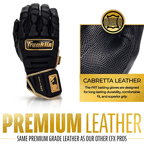 Franklin Sports CFX Pro PRT Batting Gloves Adult Medium Black/Gold