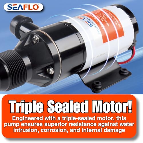 12V Marine Macerator Pump - Self-Priming, Anti-Clog, Heavy-Duty RV & Boat Waste Pump