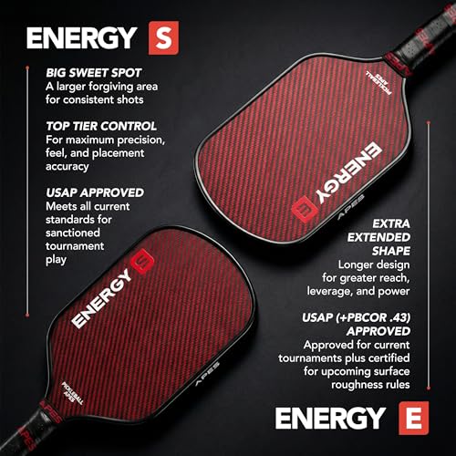 Harmony Series Pickleball Paddle Hybrid 16.4 x 7.6 inch Carbon Fiber USAPA Approved