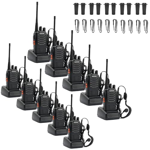 BAOFENG BF-888S 10-Pack Long Range UHF Walkie Talkies for Outdoors & Hunting