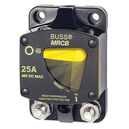 25A DC Circuit Breaker Surface Mount - 187 Series, Trip Free Waterproof Switch - Blue Sea Systems
