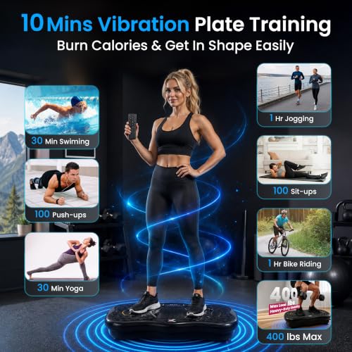 XSMITE Vibration Plate Exercise Machine for Full-Body Workout & Lymphatic Drainage