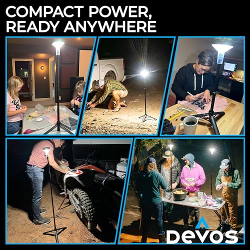 Devos LightRanger 800 Mini Telescoping Camp Light - Black, 800 Lumens, Rechargeable, Portable & Waterproof