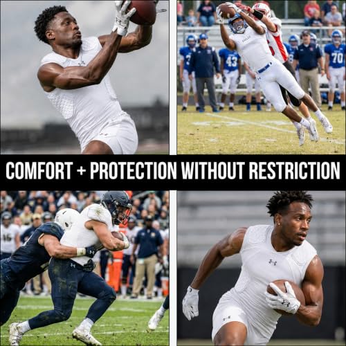 Under Armour Gameday Pro 5-Pad Football Compression Shirt Men White Medium