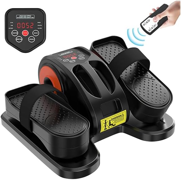 ESL Under Desk Elliptical - Compact Portable Leg Exerciser with Remote Control & LCD Display