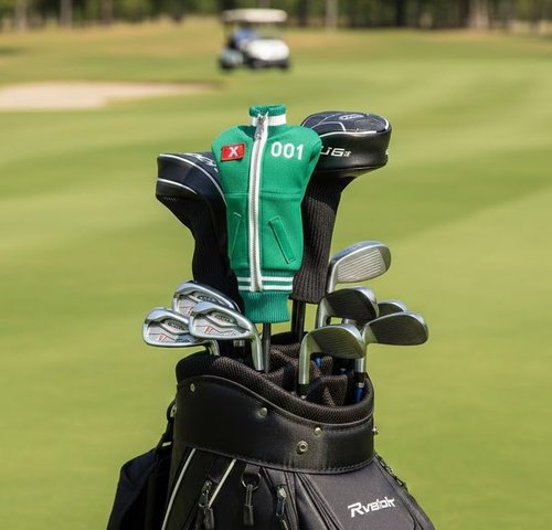 Unique Premium Golf Driver Head Cover – Retro Tracksuit Style with 001 Player Design