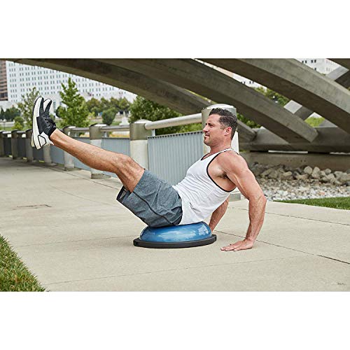 Blue/Black BOSU Sport Balance Trainer - Compact, Non-Slip, Versatile Fitness Equipment