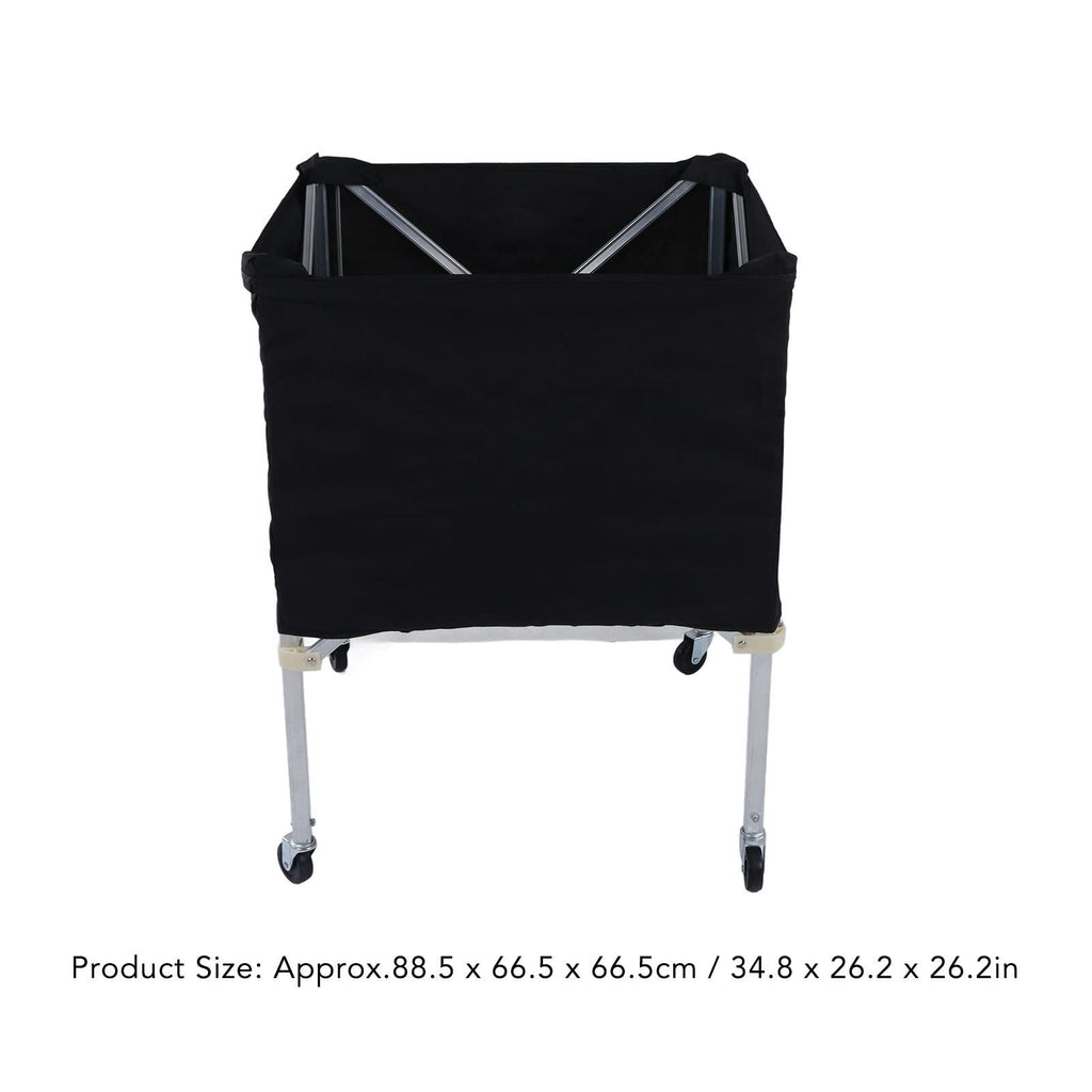 Foldable Ball Storage Cart, Wheeled Sports Organizer for Basketball Soccer Volleyball 8-Ball Capacity Portable