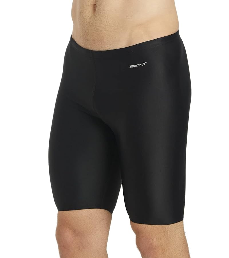Sporti Men’s Solid Black+34 Jammer Swim Briefs for Competition (Variation of THIS listing)