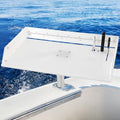POWLAB Marine Fish Cleaning Table with Rod Holder, 20-Inch Bait & Fillet Station