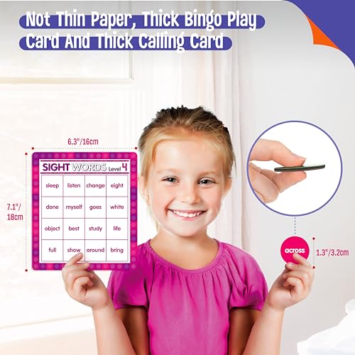 Sight Word Bingo Game Level 3-4 with 120 Words for Kids Learning to Read