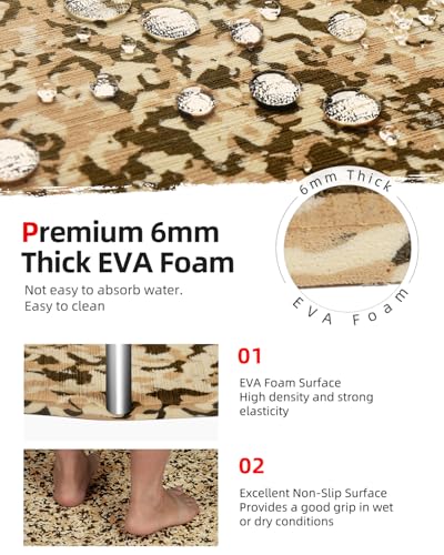 Camo Brown EVA Foam Boat Flooring Marine Decking Sheet 96"L x 16"W