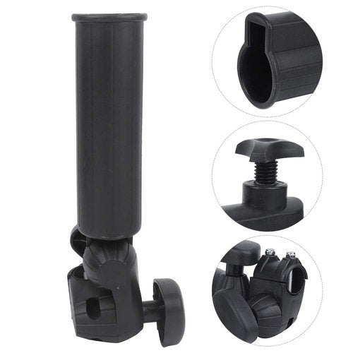 Fabater Cart Umbrella Holder, Outdoor Universal Trolley Umbrella Holder, Cart Stroller Attachment with Clamp, Umbrella Clip Mounting for Fishing Beach Chair Wheelchair