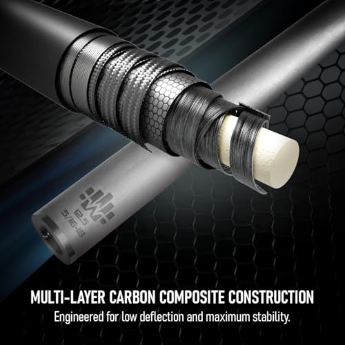 5/16-18 Carbon Fiber Billiard Cue Shaft for Beginners - Low Deflection
