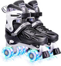 Kids & Adults Roller Skates Black XLarge - Youth & Adult Size 7-10 Men / 8-11 Women