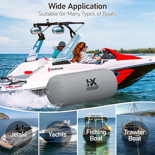 HXDOGSP Inflatable Boat Fender 5FT Heavy Duty Dock Bumper 18x60 Inch for Boats