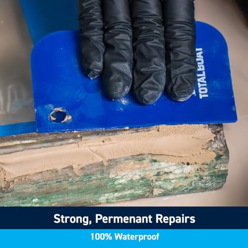 Marine Grade Epoxy Putty for Wood Repair - 2-Quart Kit - Waterproof & Stainable