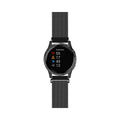 Leiou Woven Metal Strap Compatible with Garmin vivoactive 4 Band for Men Replacement with Quick Release Pins 22mm (Black)