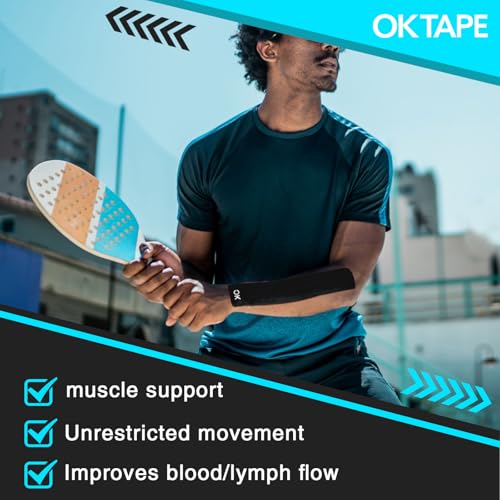 Precut Kinesiology Tape Set - 20 Strips per Roll, 4 Rolls, Mixcolor