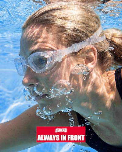 Aegend No-Leak Anti-Fog Swim Goggles for Adults & Kids - Clear Variation